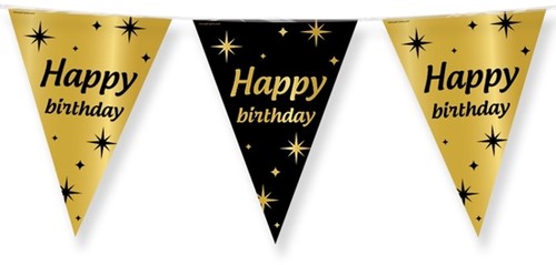 Classy Party flags foil Happy Birthday 1 Stuk