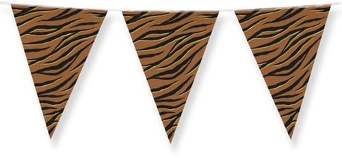Party Flags foil Tiger Safari 1 Stuk