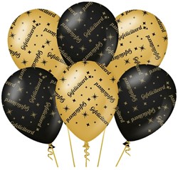 Classy party balloons Gefeliciteerd 6 Stuk