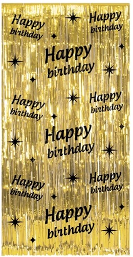 Classy Party Curtain Happy Birthday 1 Stuk
