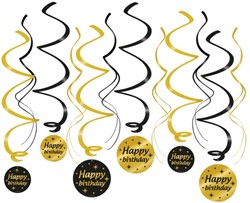 Classy party swirls Happy birthday