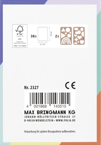 Speelkaarten Folia Blanco 6.5x10cm pak 36 stuks 1 pak-3