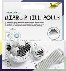 Mozaieksteentjes Folia zilver zelfklevend 5x5mm 2 Stuk