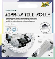 Mozaieksteentjes Folia zilver zelfklevend 10x10mm 1 pak