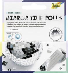 Mozaieksteentjes Folia zilver zelfklevend 10x10mm 1 pak