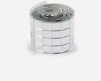 Mozaieksteentjes Folia zilver zelfklevend 10x10mm 1 pak-2