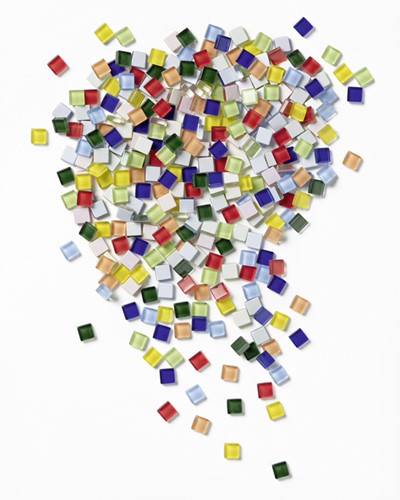 Mozaieksteentjes Folia 10x10mm glas basis assorti 300 Stuk-2