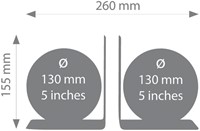 Boekensteun Troika met magn globes 13cm 2st ass 2 Stuk-2