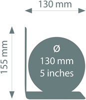 Boekensteun Troika met magn globe 13cm zw-zilver 1 Stuk-2