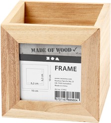 Pennenbakje Creativ Company 10x10x10cm hout 1 Doos