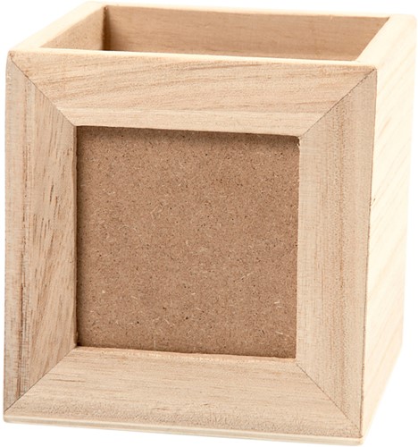 Pennenbakje Creativ Company 10x10x10cm hout 1 Doos-2