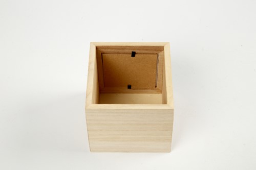 Pennenbakje Creativ Company 10x10x10cm hout 1 Doos-1