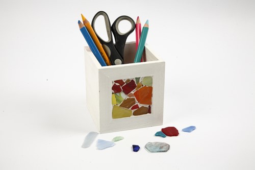 Pennenbakje Creativ Company 10x10x10cm hout 1 Doos-2