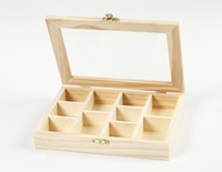 Kist Creativ Company 15.5x20.5x3.5cm glazen deksel 1 Doos