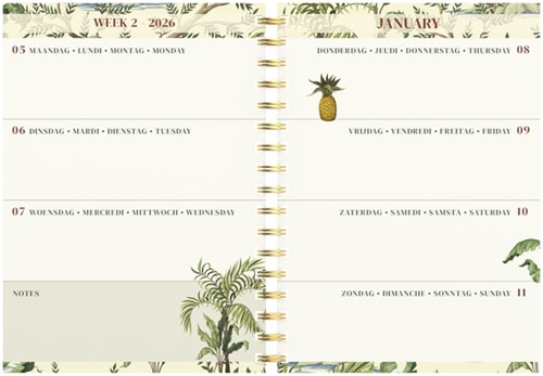 Agenda 2026 Lannoo 120x160 Botanic 7d/2p zw gn 1 Stuk-2