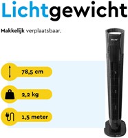 Torenventilator BRASQ F500 H79cm zwart 1 Stuk-1