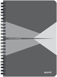 Notitieboek Leitz Office A5 lijn 180pag grijs 1 Stuk