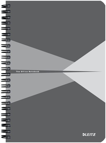 Notitieboek Leitz Office A5 lijn 180pag grijs 1 Stuk