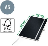 Notitieboek Leitz Style A5 lijn 160pag zwart 1 Stuk-3