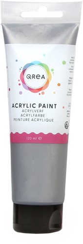 Acrylverf Qrea 120 ml zilver 1 Tube
