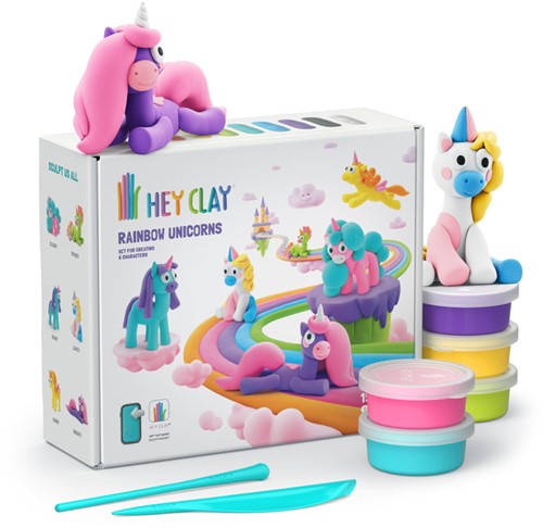 Klei Hey Clay eenhoorn set 15 delen 17 Blik-2