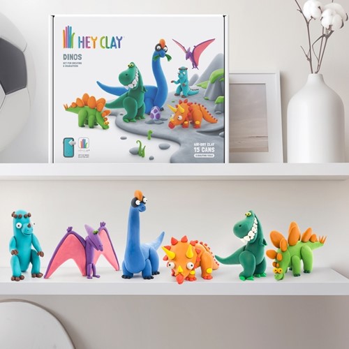 Klei Hey Clay dinos set à 15 delen-3