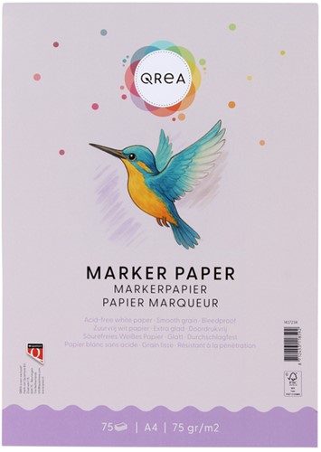 Markerblok Qrea A4 75gram 75vel 1 Stuk