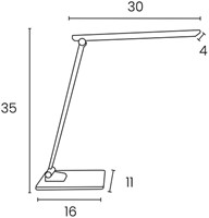 Bureaulamp Unilux Popy LED wit 1 Stuk-8