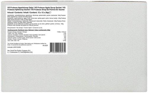 Appelstroop VarieJantjes Frutesse 12x20 gram zak 12 Stuk-3