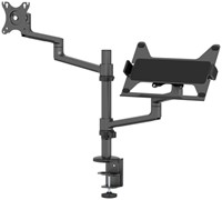 Monitorarm met laptophouder Neomounts NEXT Lite single 17-27" zwart-2