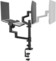 Monitorarm met laptophouder Neomounts NEXT Lite single 17-27" zwart-3