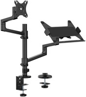 Monitorarm met laptophouder Neomounts NEXT Lite single 17-27" zwart-5