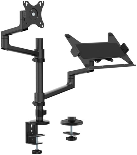 Monitorarm met laptophouder Neomounts NEXT Lite single 17-27" zwart-5