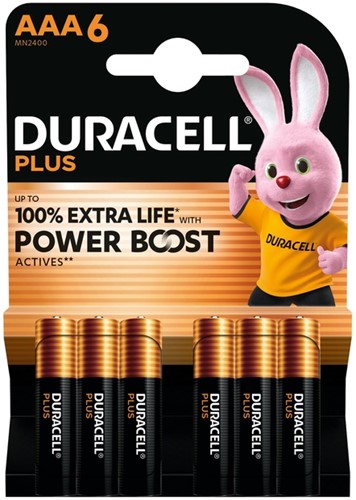 Batterij Duracell Plus Powerboost 6x AAA 6 Stuk