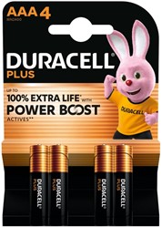 Batterij Duracell Plus Powerboost 4x AAA 4 Stuk