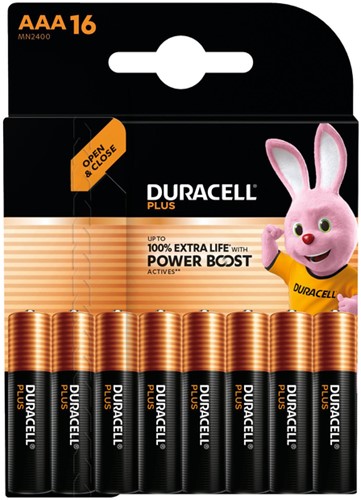 Batterij Duracell Plus Powerboost 16x AAA 16 Stuk