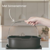 Afvalbak Desq Touch 50 liter RVS zilver 1 Stuk-3