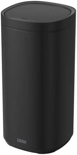 Afvalbak Desq Touch 30 liter RVS zwart 1 Stuk