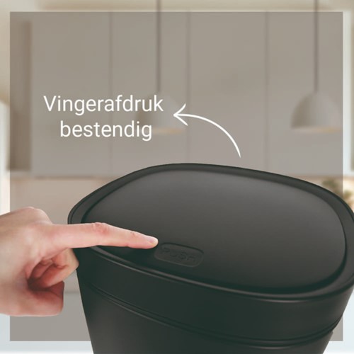 Afvalbak Desq Touch 30 liter RVS zwart 1 Stuk-2