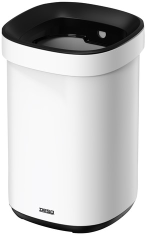 Afvalbak Desq open inworp 20 liter metaal wit 1 Stuk