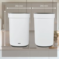 Afvalbak Desq open inworp 20 liter metaal wit 1 Stuk-2