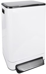 Pedaalemmer Desq 40 liter RVS wit 1 Stuk