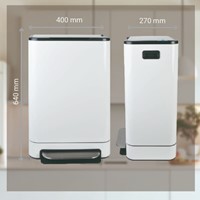 Pedaalemmer Desq 40 liter RVS wit 1 Stuk-2