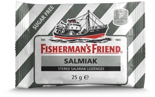 Keelpastilles Fishermans Friend salmiak suikervrij 25 Gram