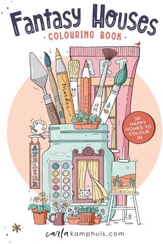 Kleurboek MUS Fantasy Houses 1 Stuk