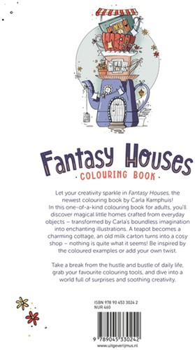 Kleurboek MUS Fantasy Houses 1 Stuk-3