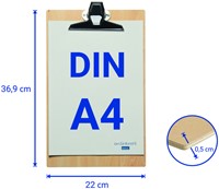 Klembord MAUL Tilia A4 staand hout 1 Stuk-2