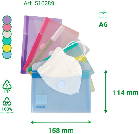 Enveloptas Djois CC A6 horizontaal assorti 1 Stuk-3