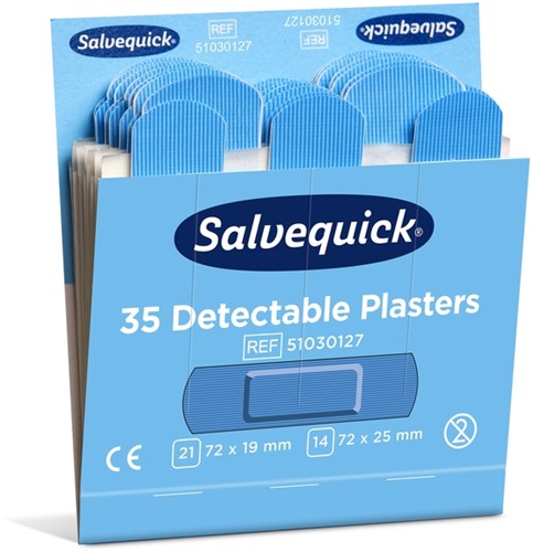 Pleisters Salvequick detectabel refill 6x35st 6 pak-3