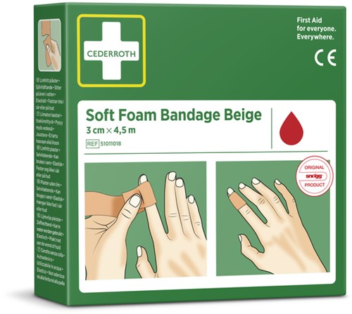 Bandage Cederroth Soft Foam beige 3cmx4.5m 1 Stuk